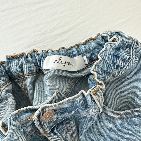 NWT Aligrace Maternity 501 Baggy Shorts in Light Blue Wash Size Medium - Picture 5 of 8